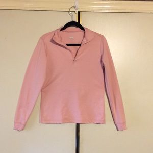 Nike FIT Pink Long Sleeve Quarter Zipper Top Size Large